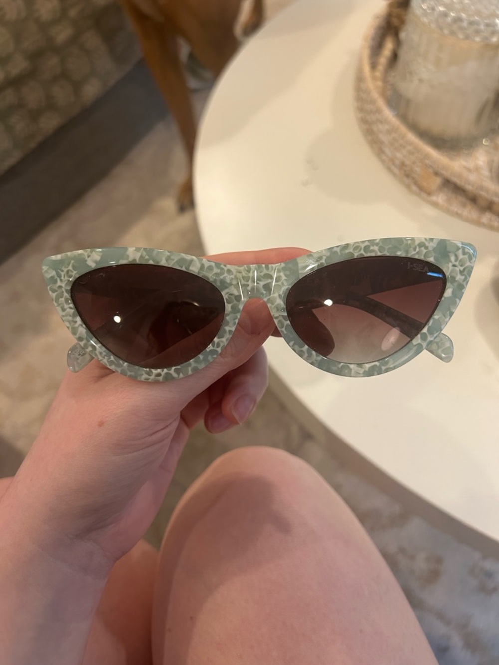 Free people Seafoam Green Cat Eye Sunglasses - Picture 2 of 4
